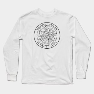 Brussels Map Long Sleeve T-Shirt